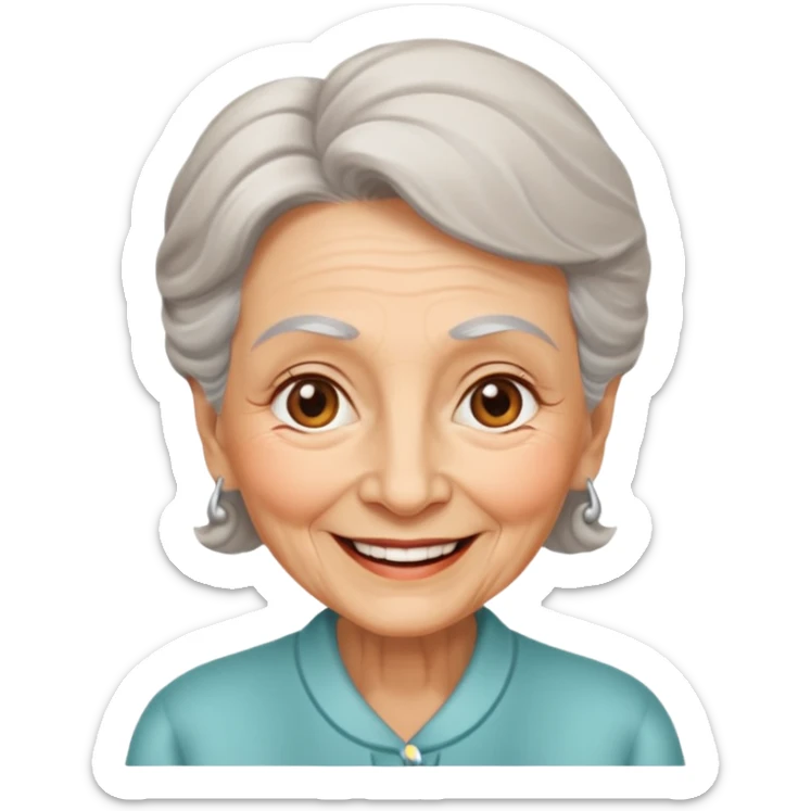 The kind and amiable grandmother in fairy tales sticker
