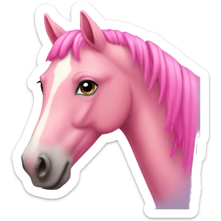Pink horse sticker