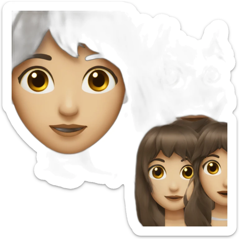 dark-brown-long-hair-fringe-girl-with-black -eyes Download emoji sticker