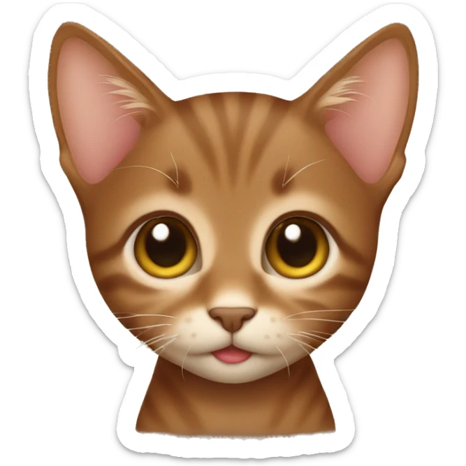 brown kitten sticker