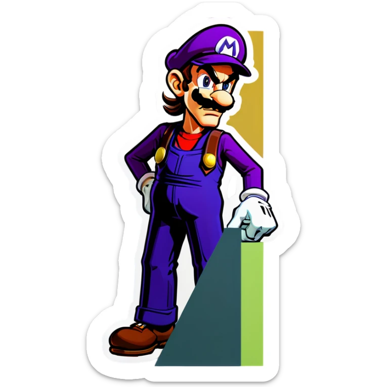 Waluigi from Mario sticker
