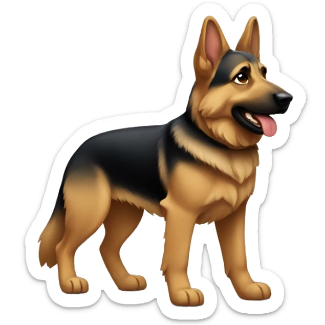 German Shepard standing up sticker