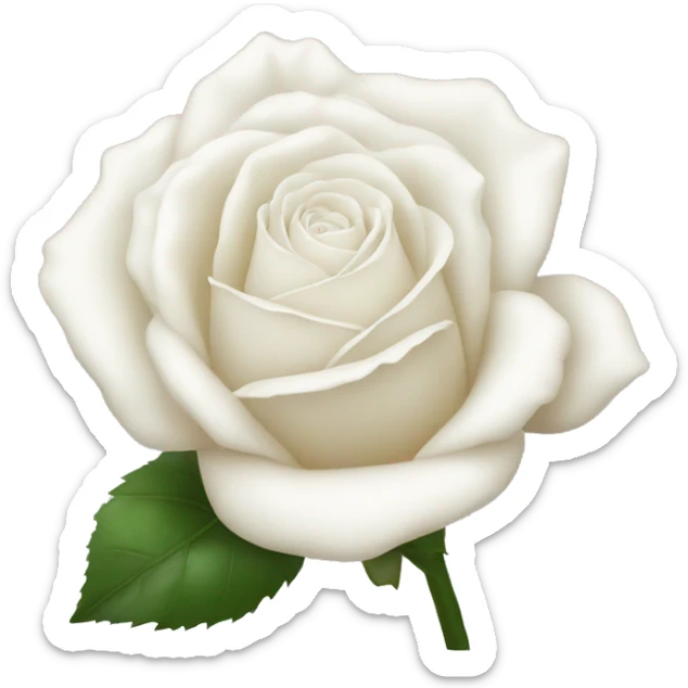 white rose sticker