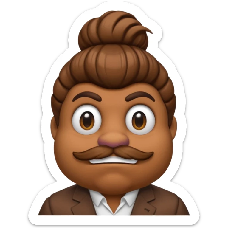 Ken Carson as a Goomba, with signature Goomba features and Ken Carson's hairstyle, i-emoji style sticker