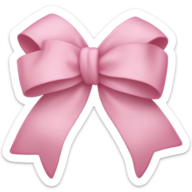 light pink bow on light pink bow sticker