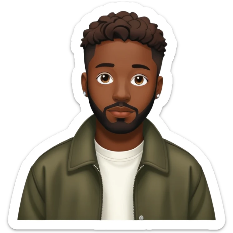 Brent Faiyaz with his signature style and look sticker