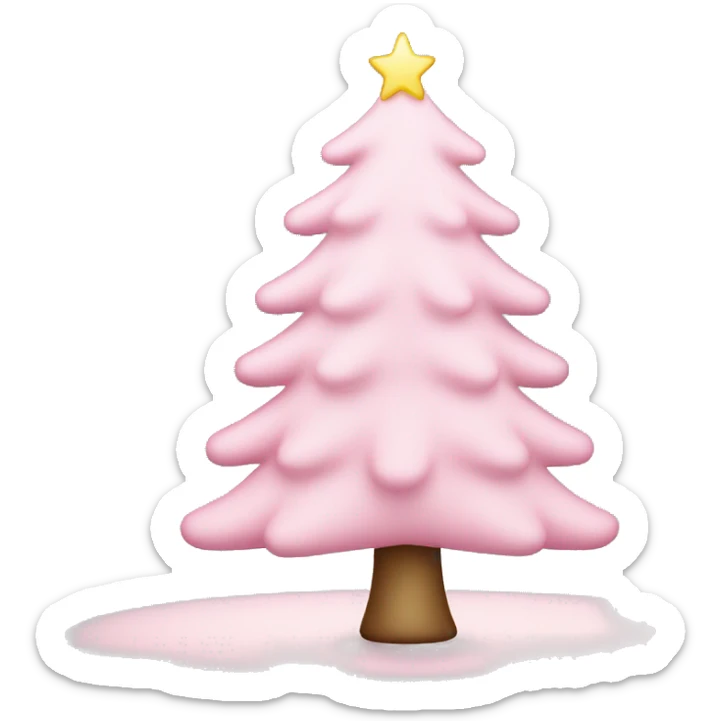 Light pink Christmas tree  sticker