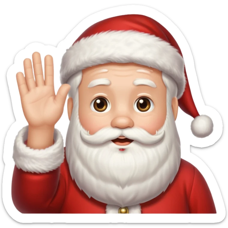 Santa waving  sticker