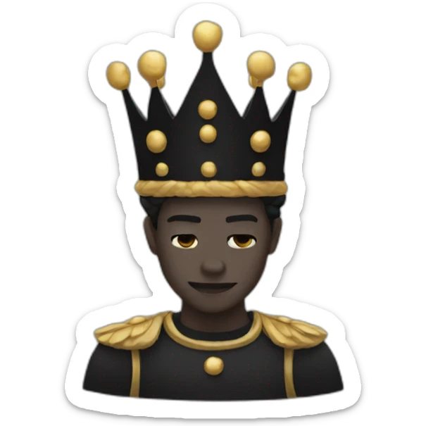 Black crown sticker