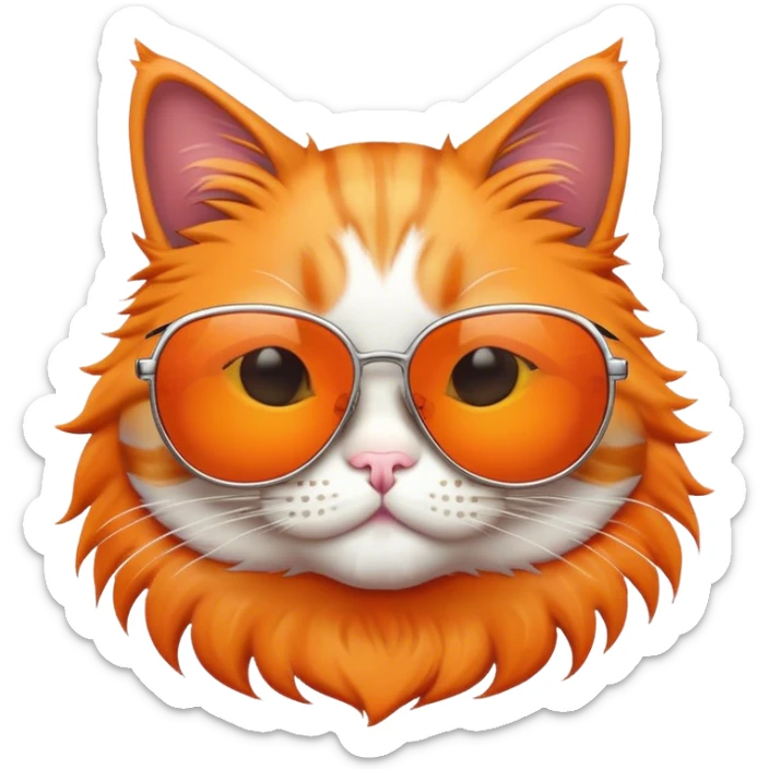 Cat with sunglasses sticker