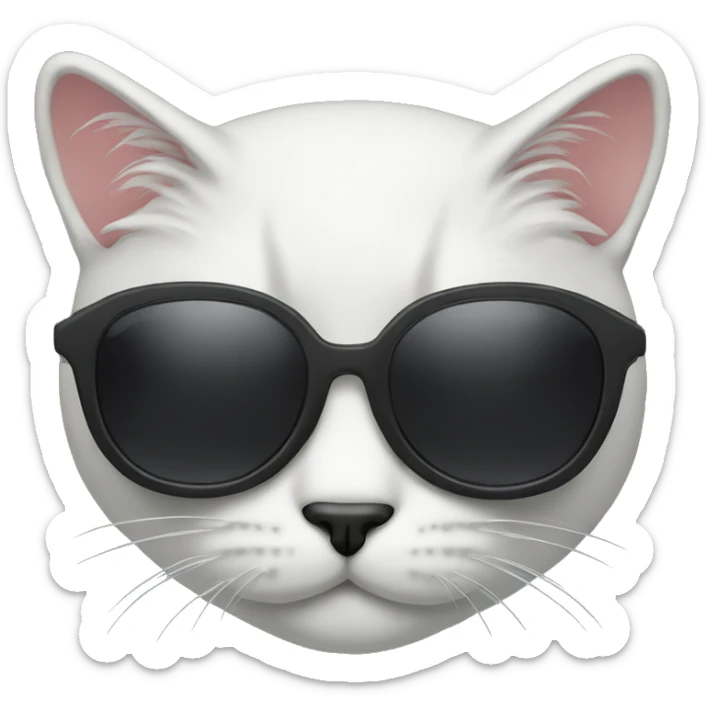 Cat with sunglasses sticker