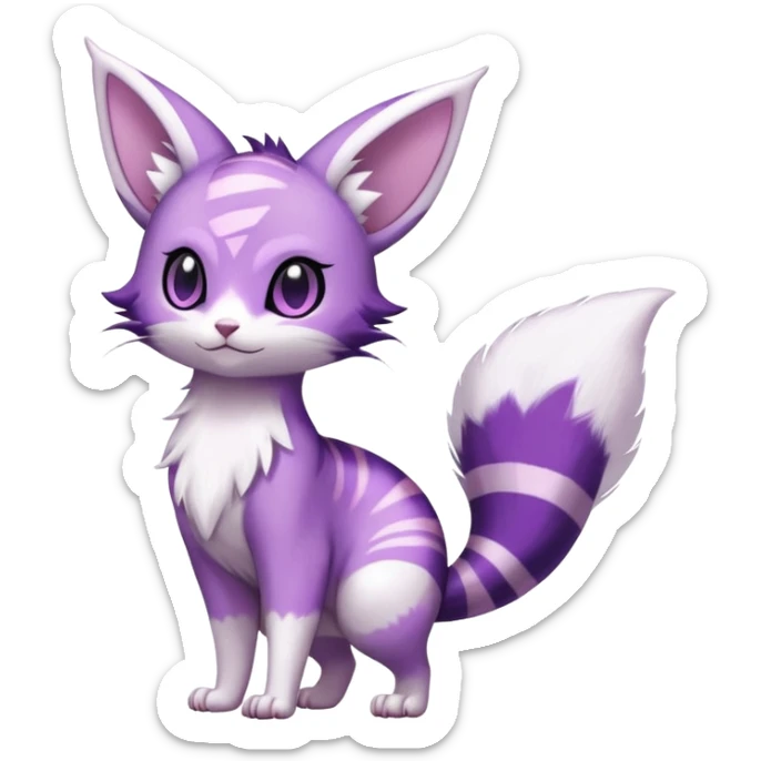 Shiny Furret-Purrloin-Espeon-Hybrid (Full body) sticker