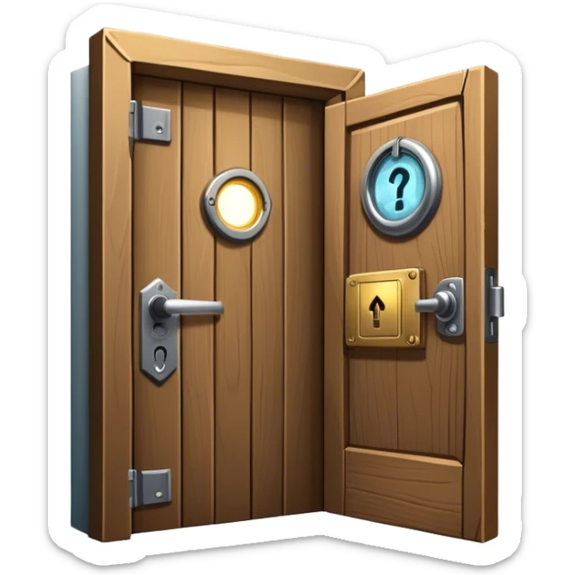 An icon representing an urban escape room adventure, with a locked door, mysterious clues, and a flashlight. Around the design, hidden symbols and a map guide the way through an indoor or city-based quest. A dynamic, immersive look, evoking thrill and the challenge sticker