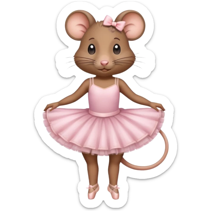 Create a emoji of a a rat with ballerina’s skirt sticker