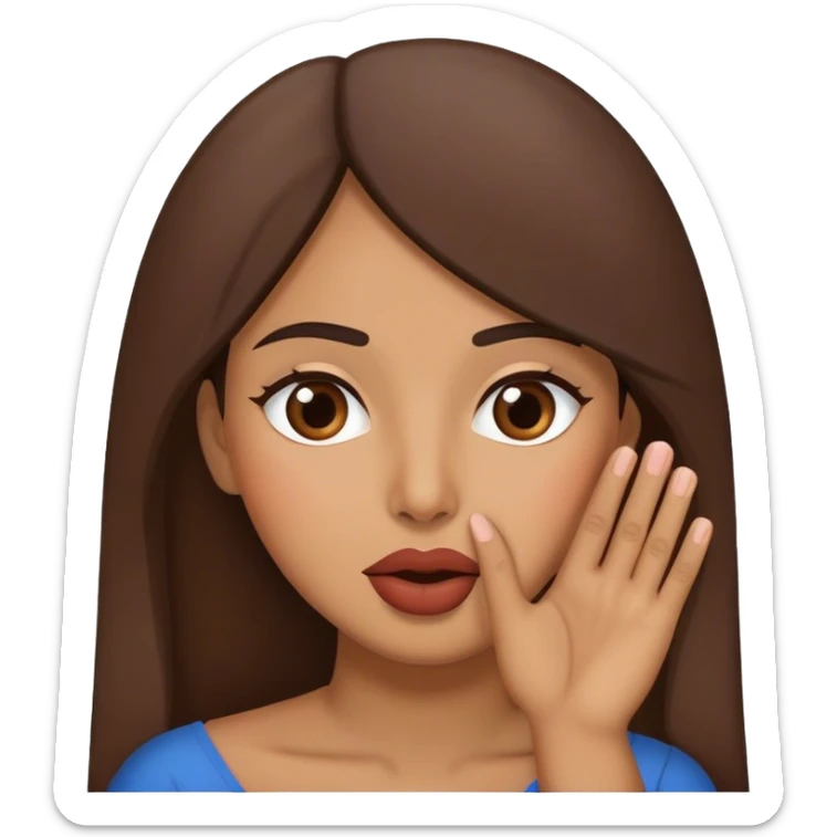 Lebanese woman holding hand over mouth because she is sayin Li li li li liiiiiii sticker