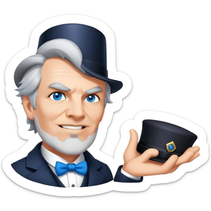 Detective with a tophat sticker