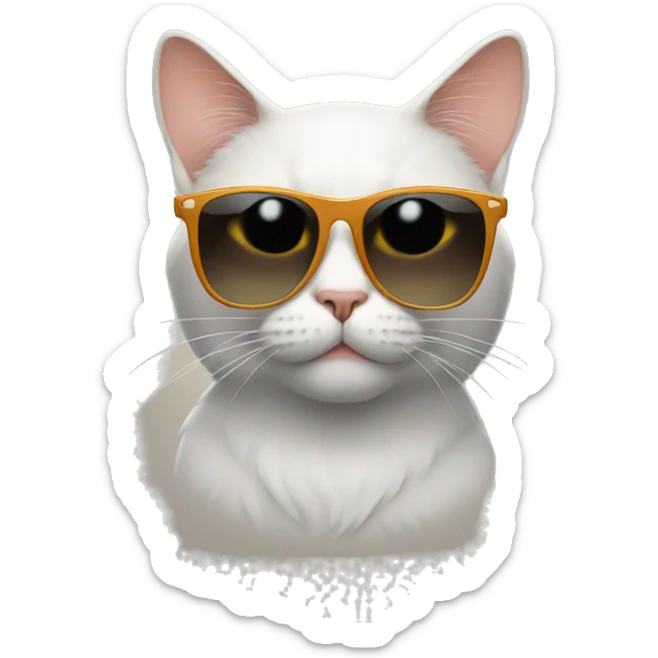Cat with sunglasses sticker
