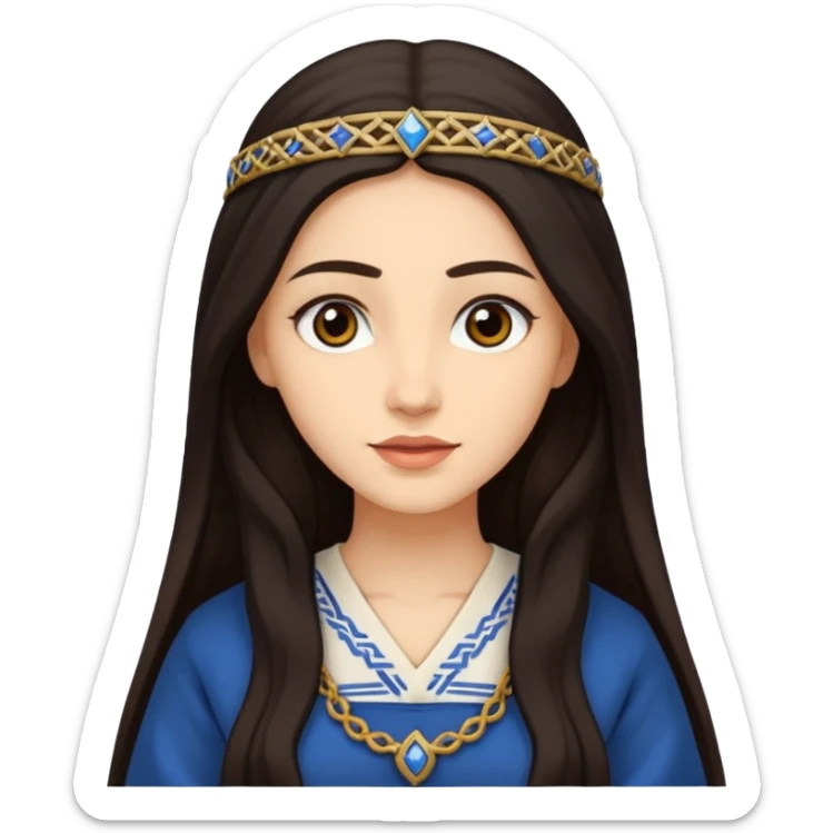 jewish women young ancient Judea, long hair sticker