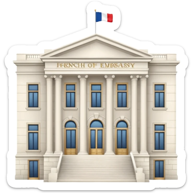 building of the French Embassy in the United States sticker
