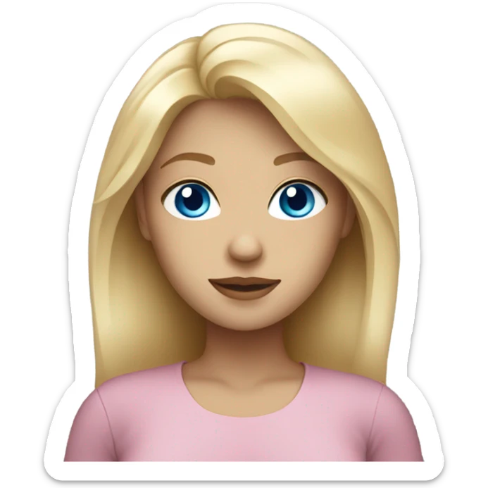 Blond hair blue eyes woman  sticker