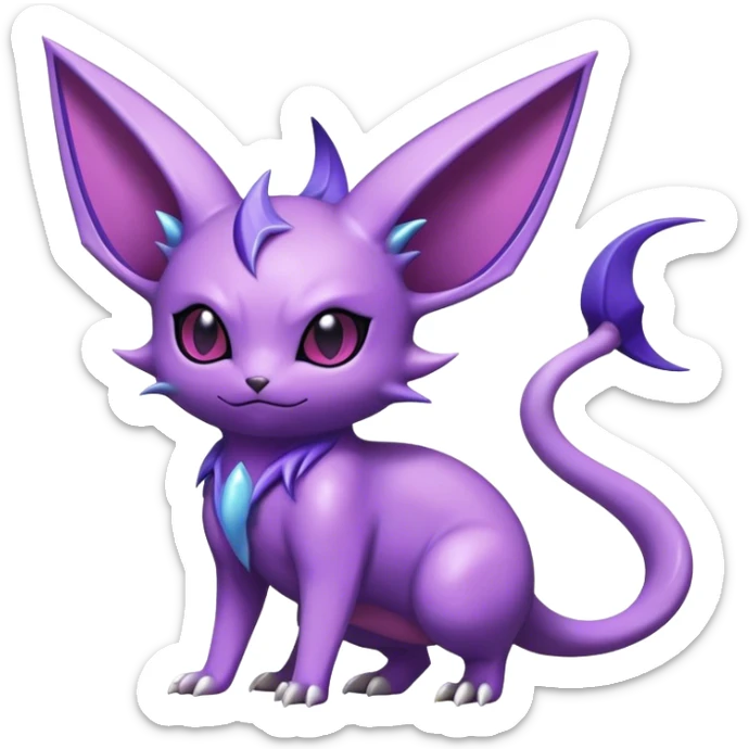 Cool Edgy Shiny Noibat-Espeon-Nidorino-hybrid  full body sticker