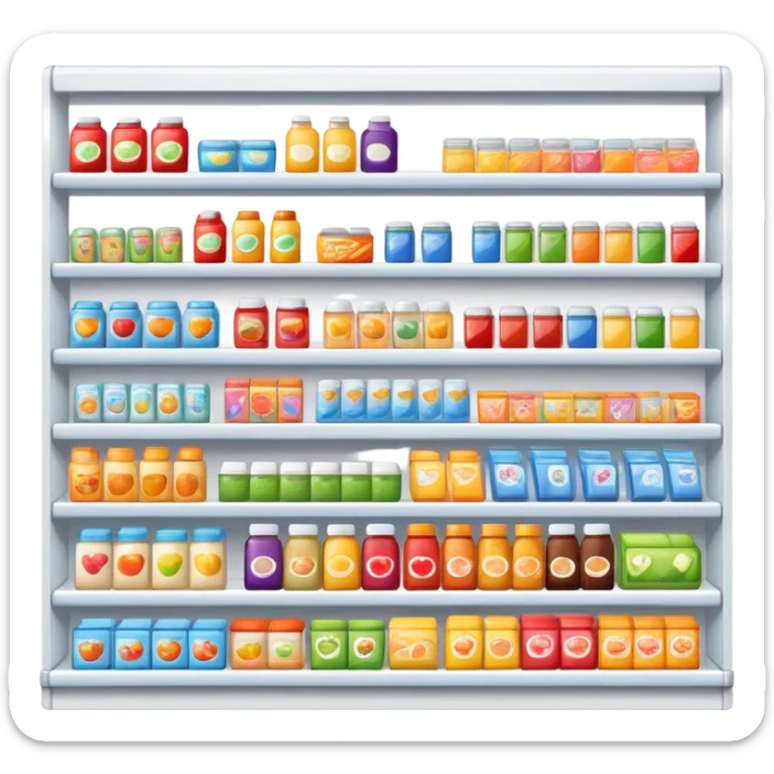 Supermarkt regal sticker