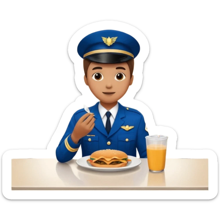 hazme una persona atendiendo en un comedor universitario sticker