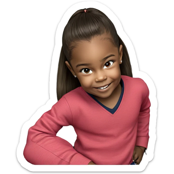 boy in letterbox frame sticker