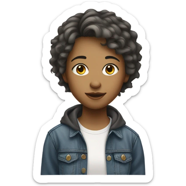 White tomboy sticker