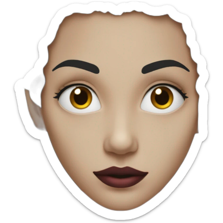 Un visage noir avec un de vampire, les cheveux locks teinture de cheveux, les yeux remplacés par des étoiles, un jeune. sticker