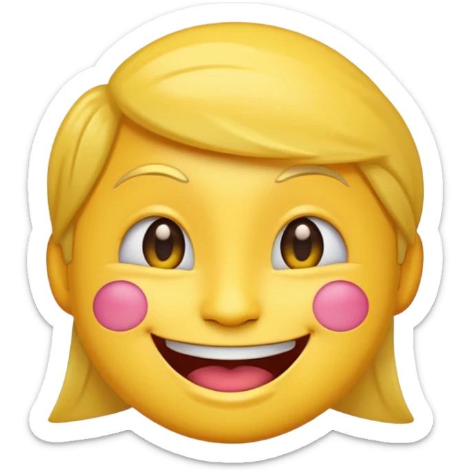 cartoon sticker of a colorful and cheerful proud and smirking emoji, no text, suitable for WhatsApp and Instagram sticker