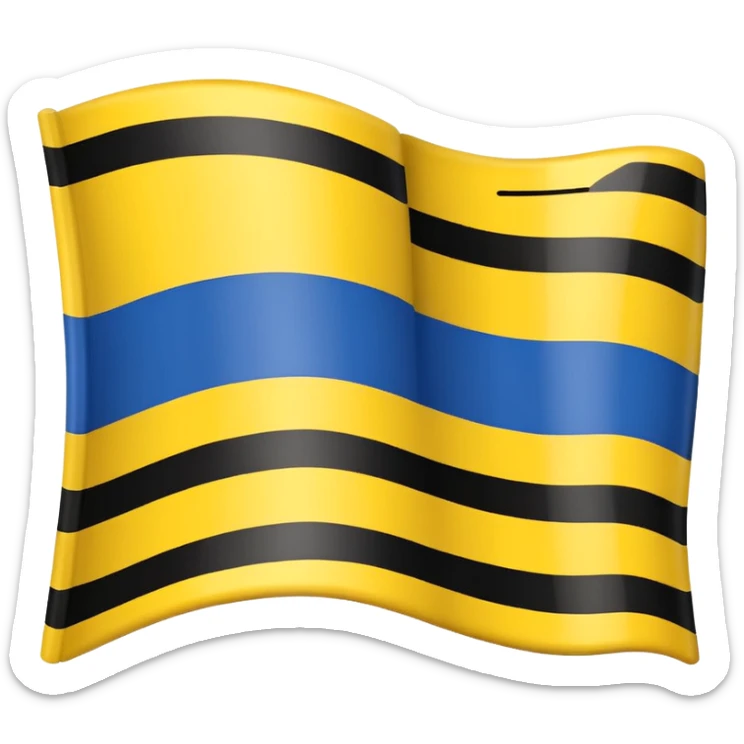 Uma bandeira de país tipo da Ucrânia mais em vez da cor azul vc coloca a cor preta onde fica o azul preto sem a cor azul na bandeira sticker