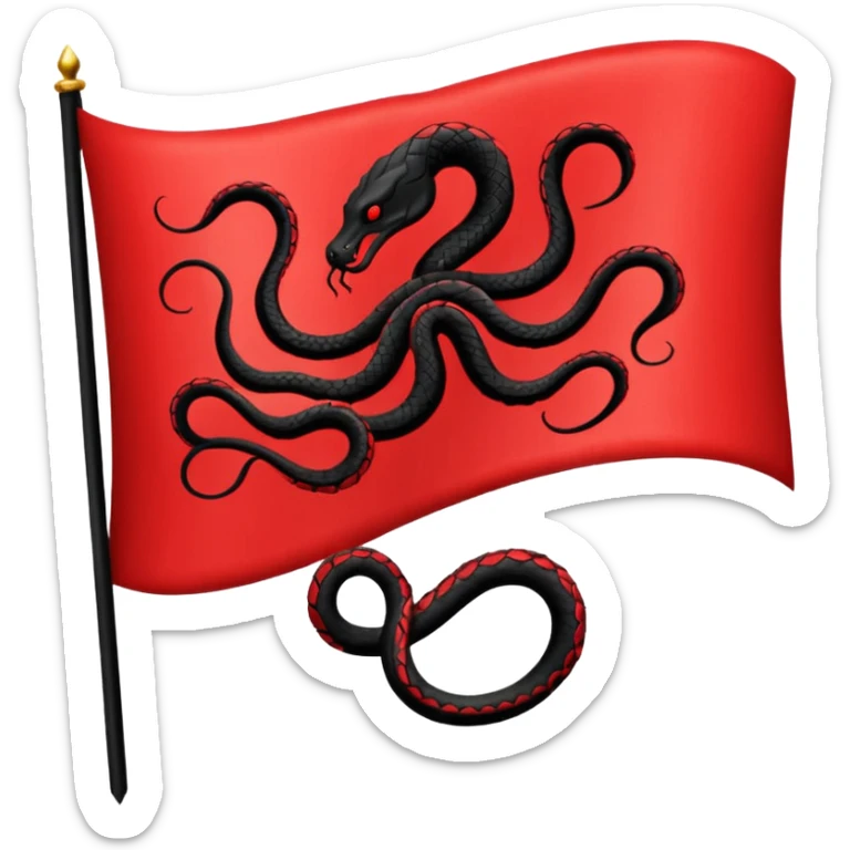 Can you generate me a emoji flag of the fictional world war two team hydra from Captain America? sticker