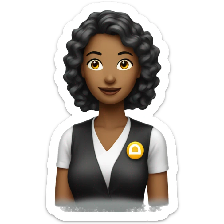 A photo of a beautiful woman taking a taxi sticker