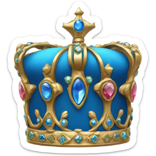 Blue crown sticker