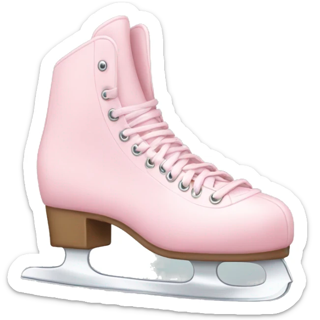 pastel pink ice skates sticker