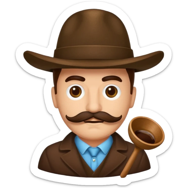 me puedes hacer un grano de café antropomorfo con bigote y sombrero 



 sticker