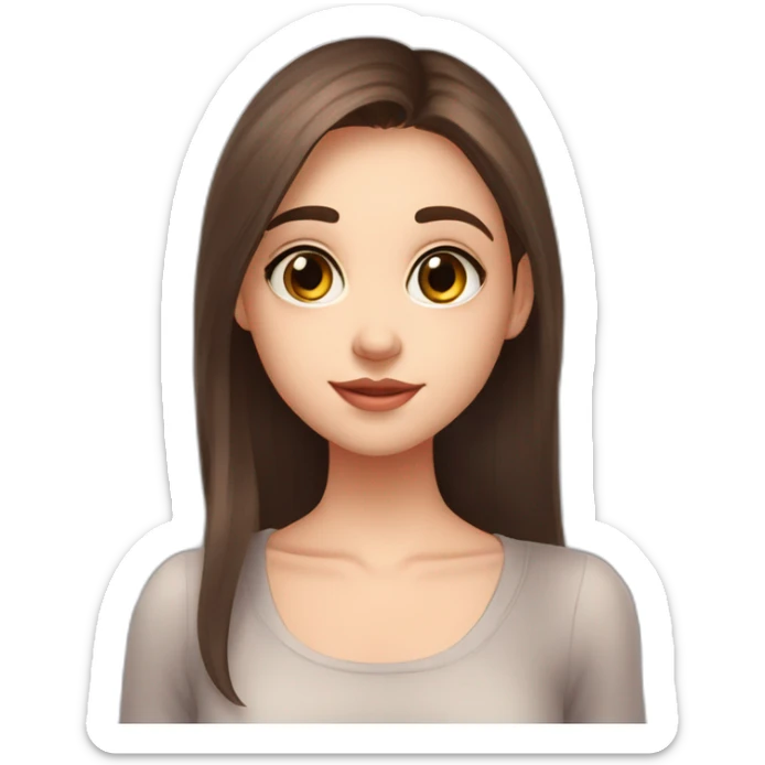 a woman taking a selfie in front of a mirror, a picture, tachisme, she is about 1 6 years old, brown hair and large eyes, discord profile picture, ekaterina sticker