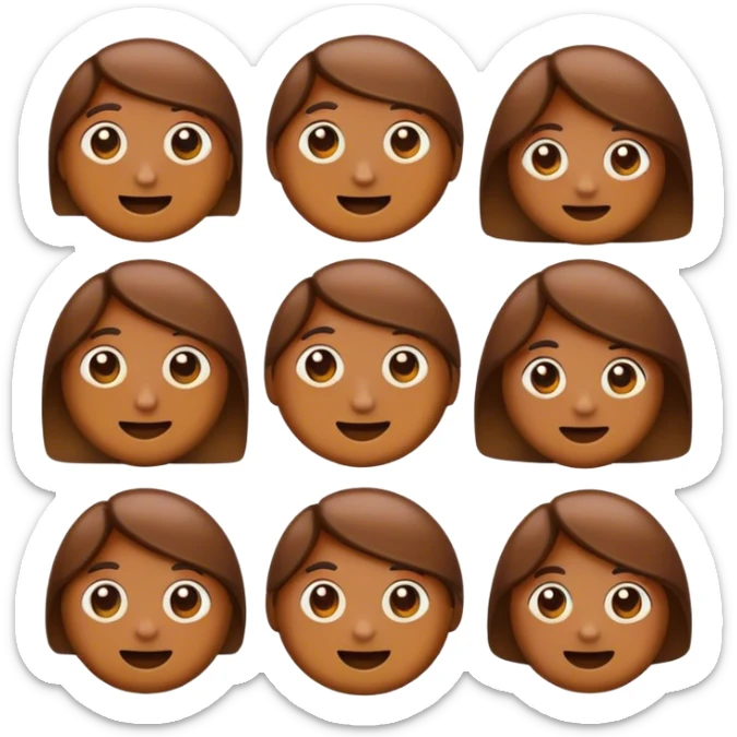 Brown emojis sticker