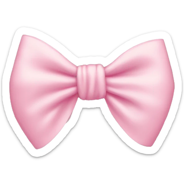 light pink bow sticker