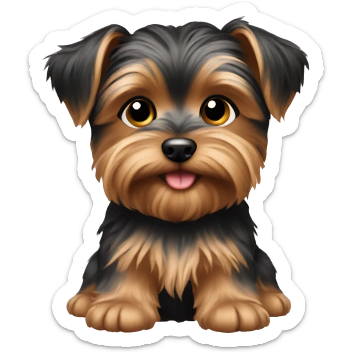 Yorky puppy sticker