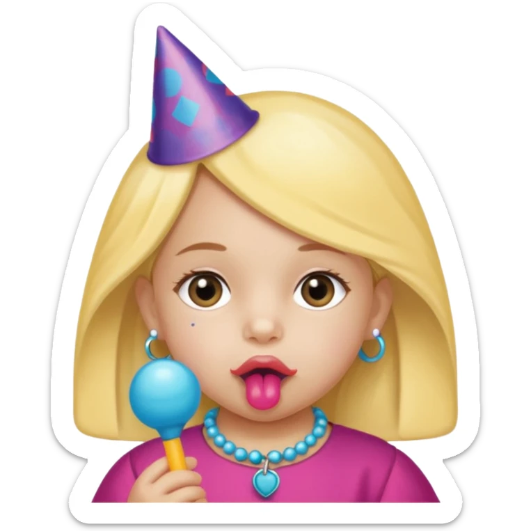 Muhhamad and Aisha Muhhamad old little girl with binkie in mouth sticker