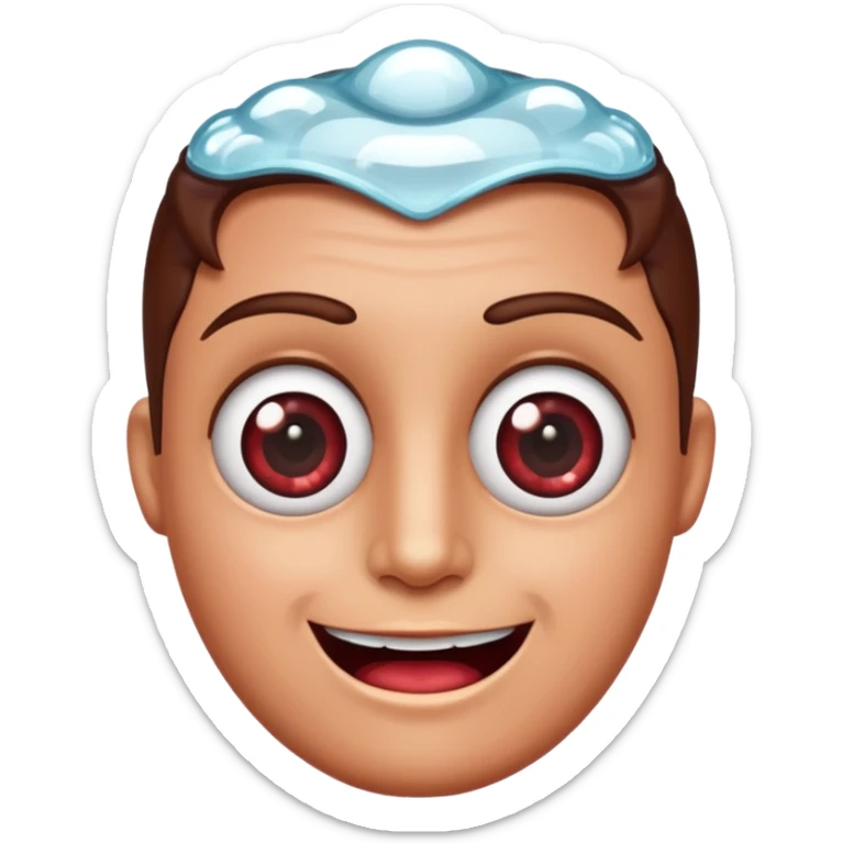 Make me a emoji like the star eyes emoji but instead of stars it’s Dr Pepper sticker