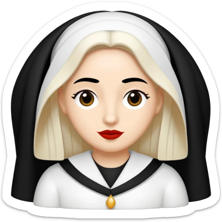 vull un perosnatge estil bimoji que sigui com una nimfa bella i fantasmal amb túniques blanques. Té la pell blanca com el guix, cabell platejat, un nas llarg, ulls negres grans i llavis carmesí. sticker