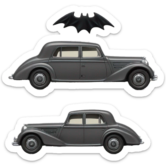  Batman’s 1943 hot wheels WW2 Mercedes German Staff Officer’s 4-door Car sticker