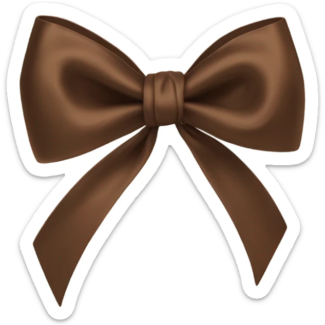 Brown bow sticker