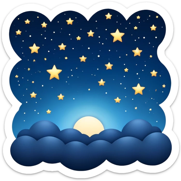 Night sky with stars for 'As Long As You Love Me' by Backstreet Boys sticker