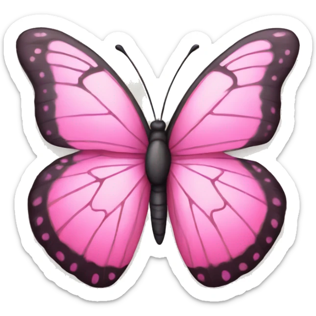 pink butterfly sticker