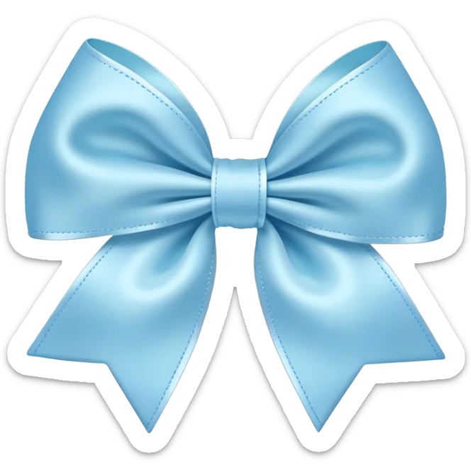 baby blue bow pastel sticker
