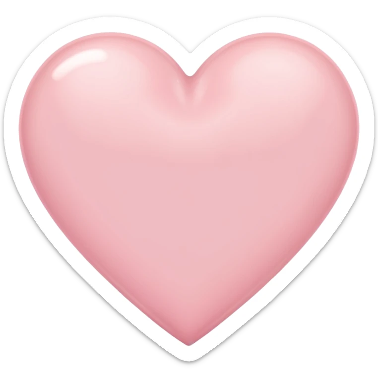 pale pink heart sticker